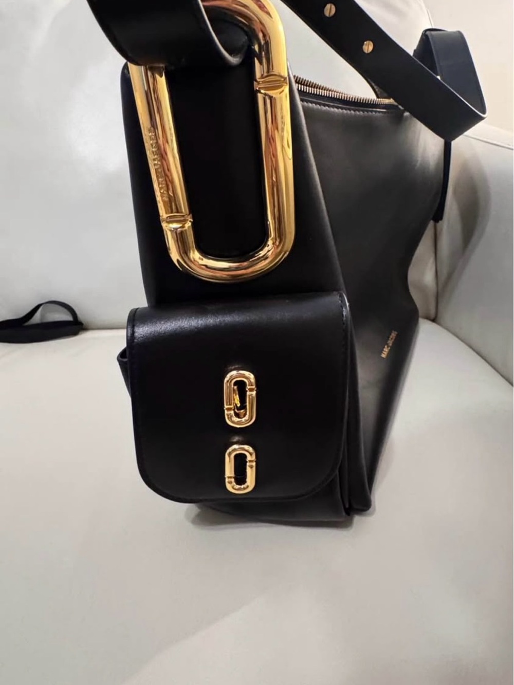 Marc Jacobs Black Leather Scene Large Shoulder Bag - Picture 2 of 8